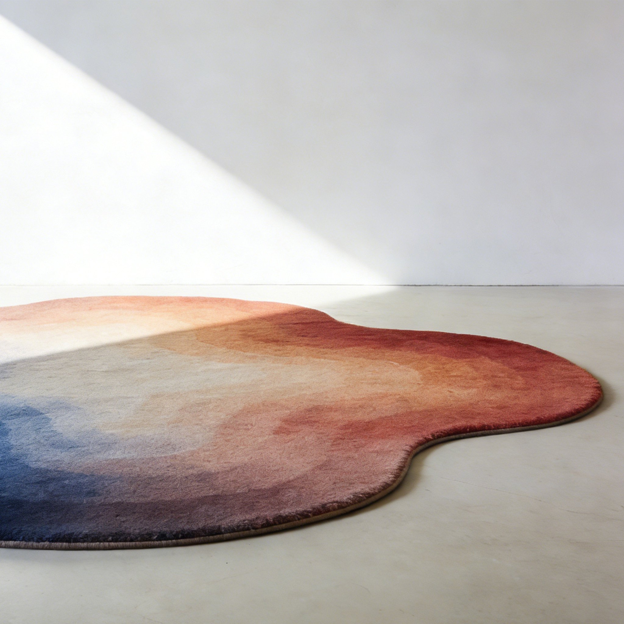 Close-up of artistic sfumato gradient on flower carpet