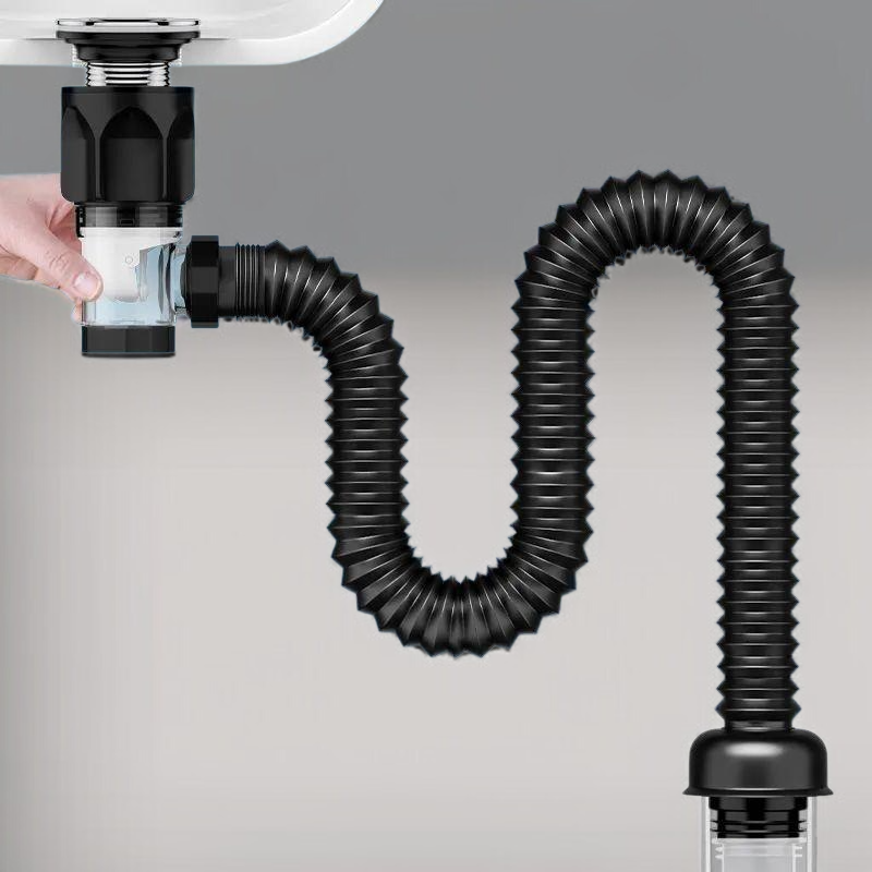 세면대 하수관 귀취방지 세면대 싱크대 수세미 누수마개 대야 배수관 액세서리 하수구