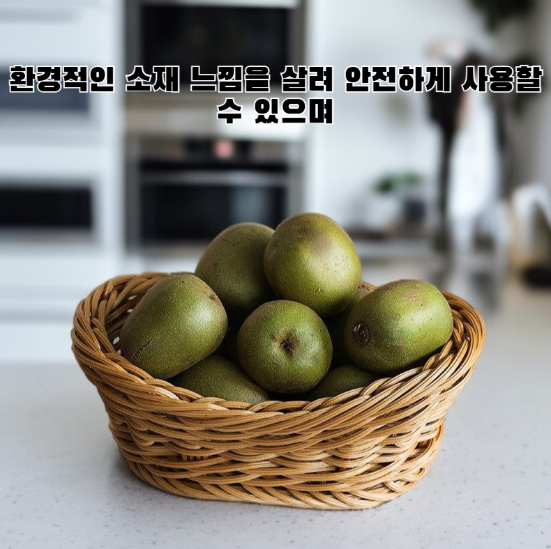 등나무 모조 소재의 작은 과일 및 디저트 접시 정면 이미지