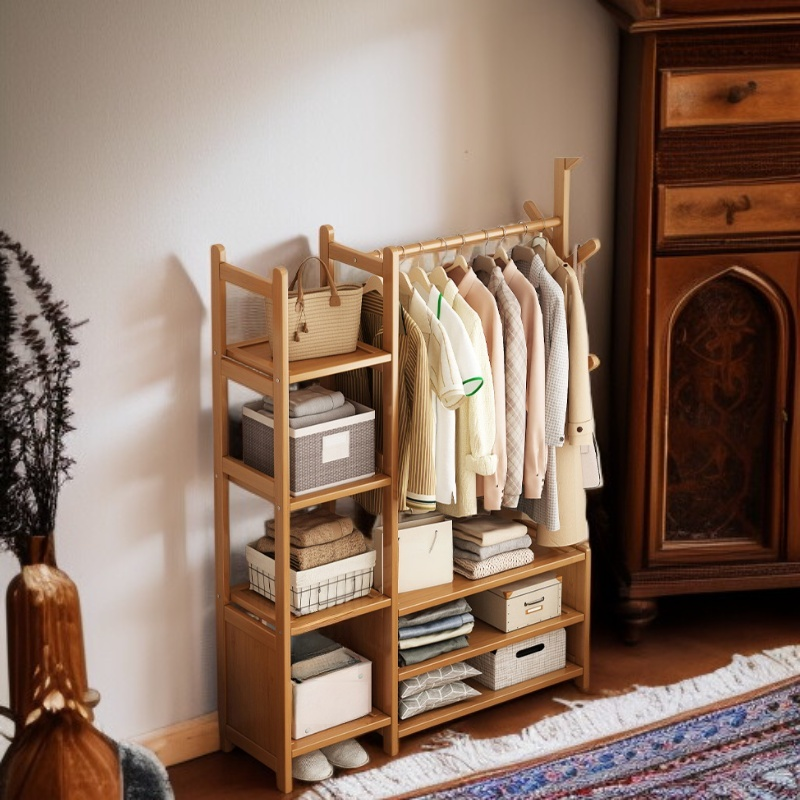 원목 대형 실내 옷걸이 