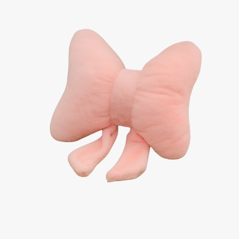 Minimalist Nordic Rabbit Fur Sofa Cushion, Solid Color, Bow and Rib Design, Soft and Comfortable