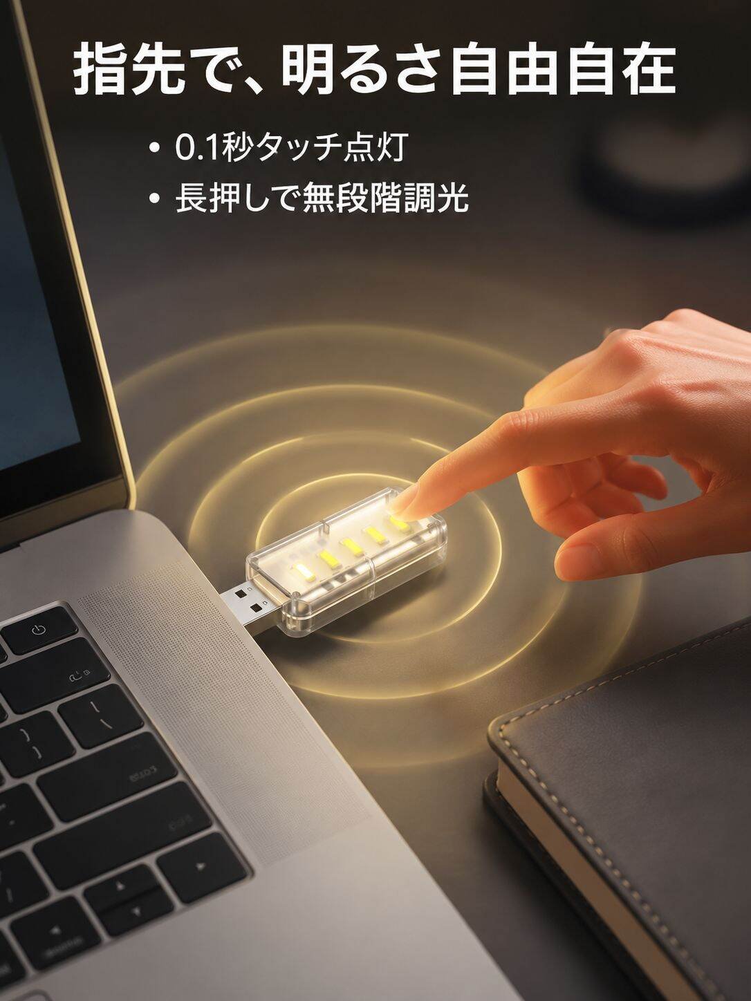 タッチ式USBナイトライト