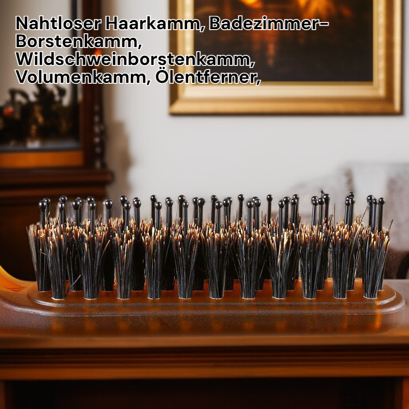Volumenbürste mit Wildschweinborsten, nahtloser Kamm für Haarpflege und Kopfhautmassage