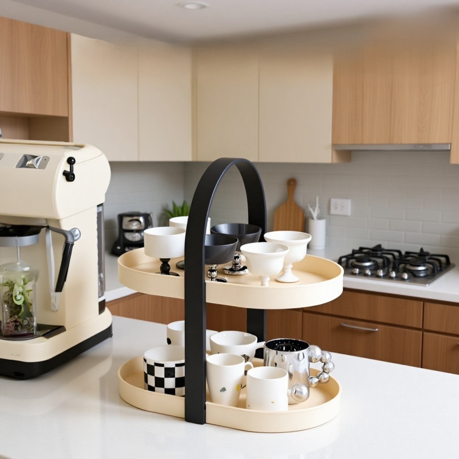 Multi-layer Punch-free Dustproof Teacup & Coffee Mug Holder Rack