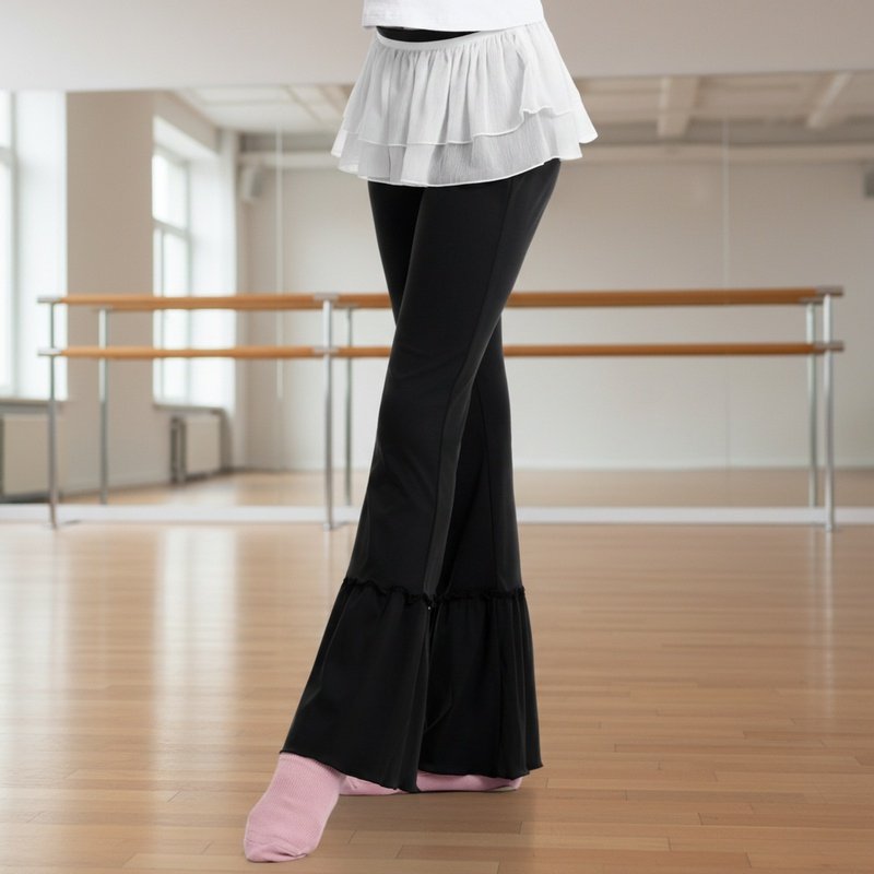バレエ風マーメイドフレアパンツ