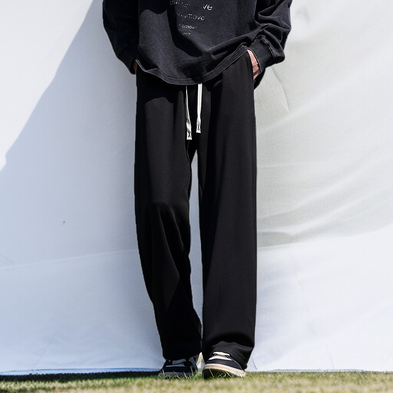 남자 봄가을 와이드 일자 트레이닝 팬츠 일자 팬츠