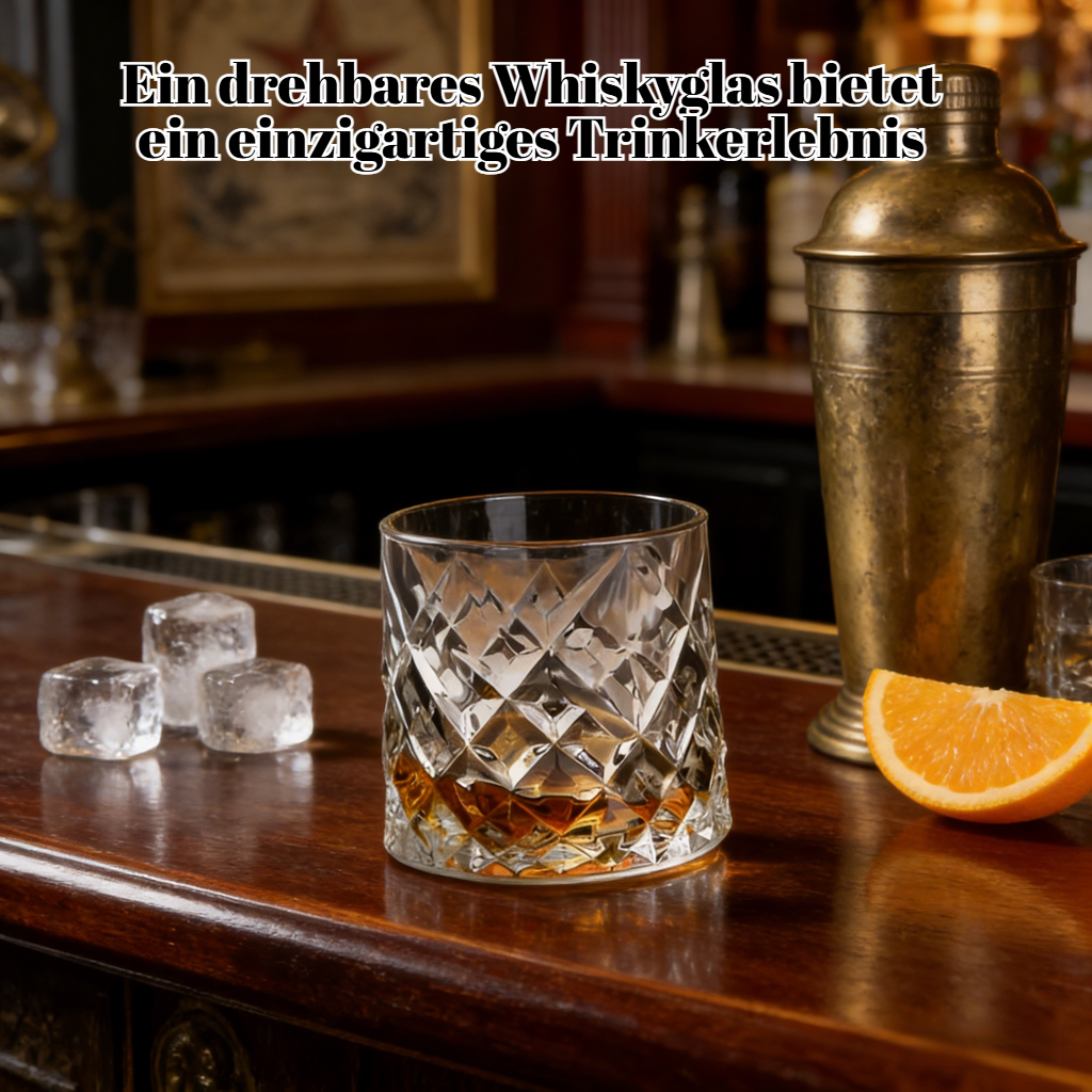 Drehendes Whiskyglas