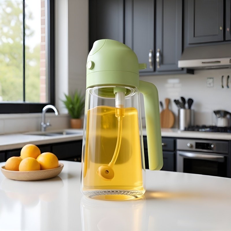 Sealed, leak-proof, spray-and-pour dual-purpose oil can