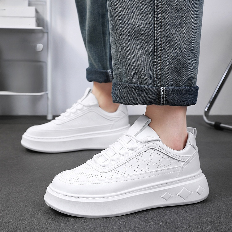 男士休閒鞋春季厚底運動鞋四季透氣小白鞋防滑運動鞋
