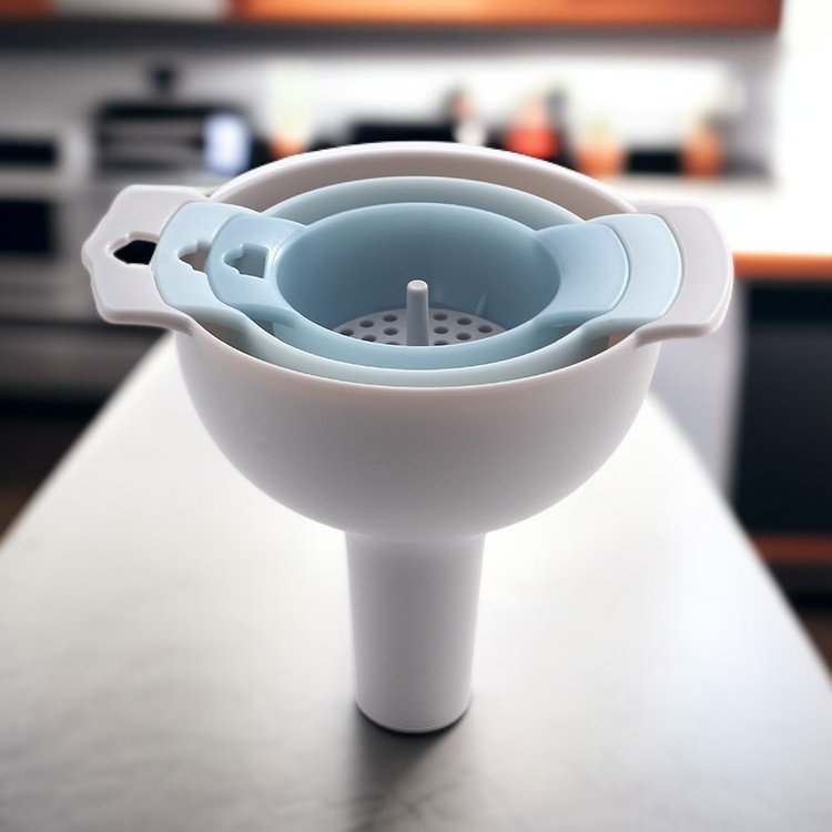 주방 다기능 플라스틱 깔때기 세트 분리 거름망 찌꺼기 필터 전용