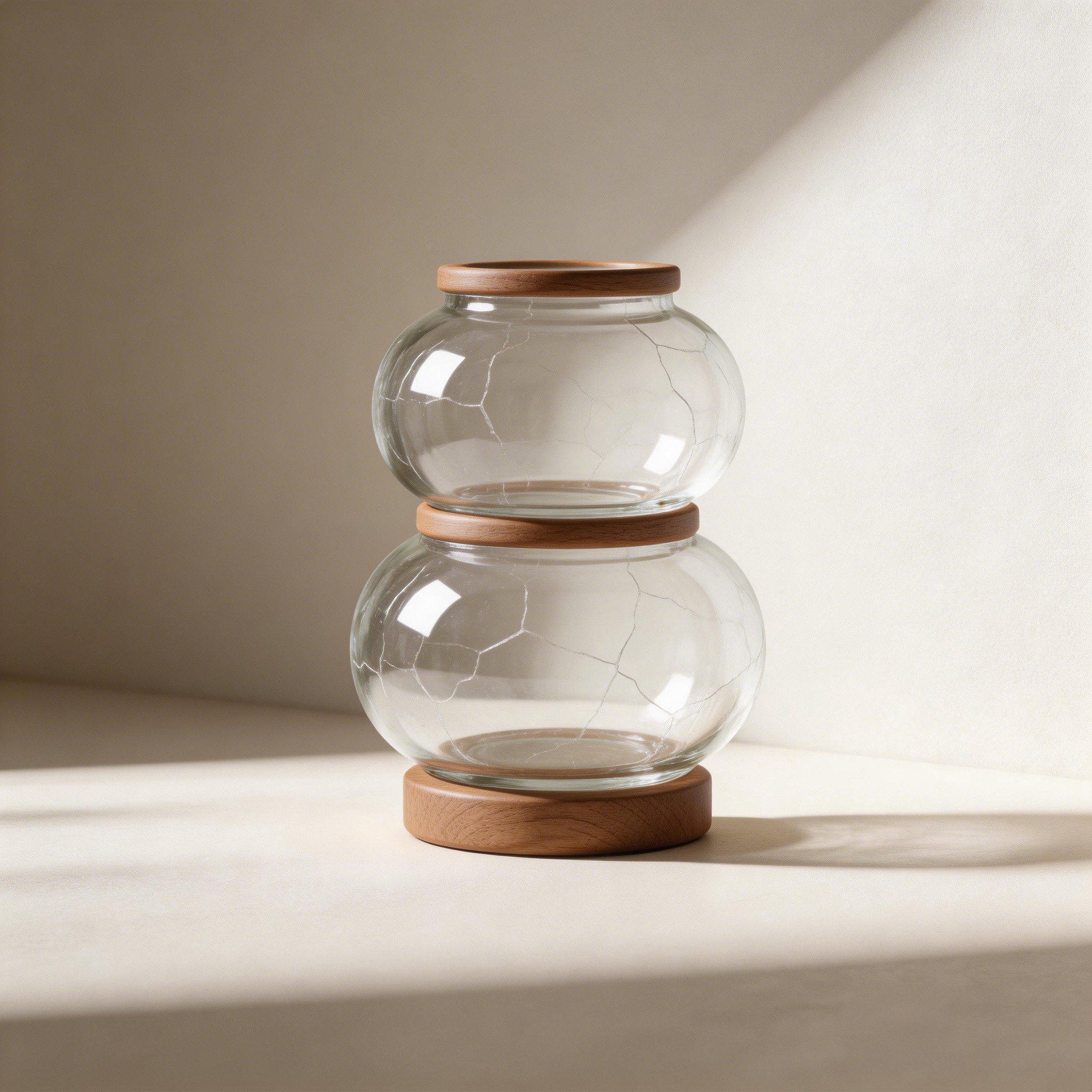 Home Clear Glass Vase (Set of 2)