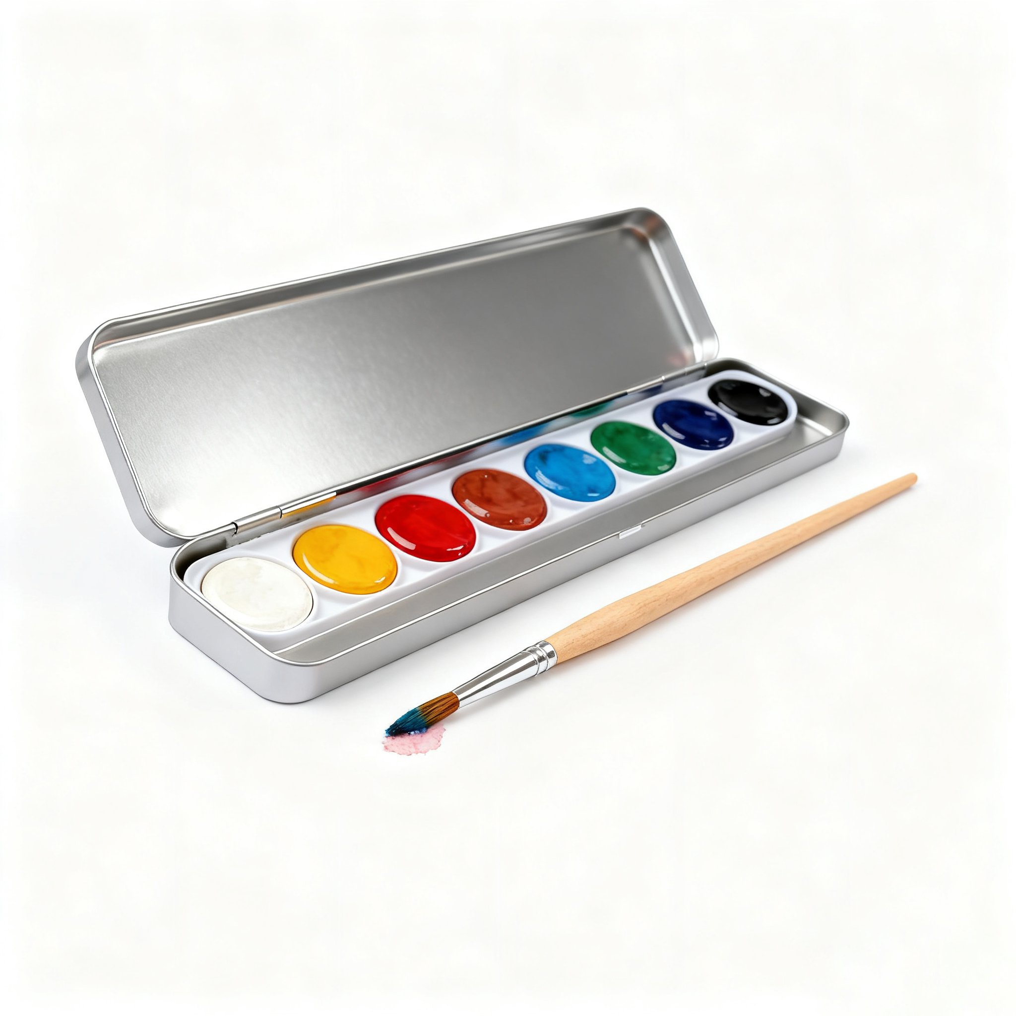 八色水彩絵の具セット全体写真