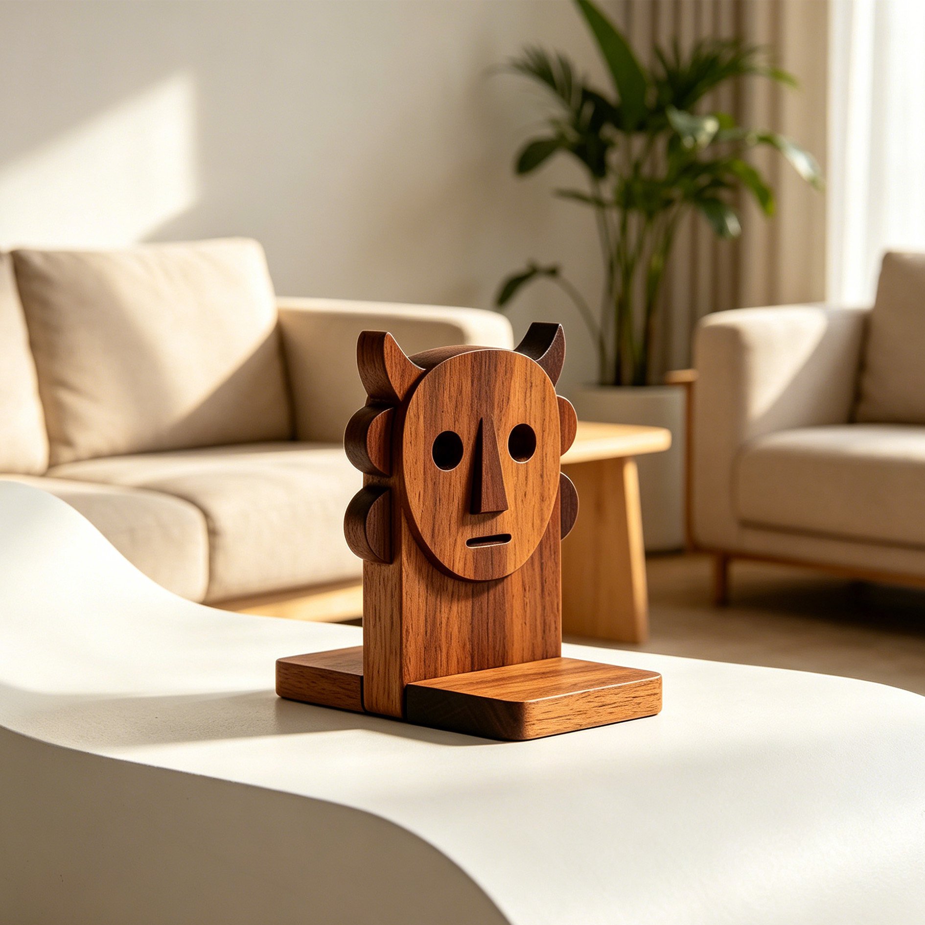 Sujetalibros integrado de madera maciza