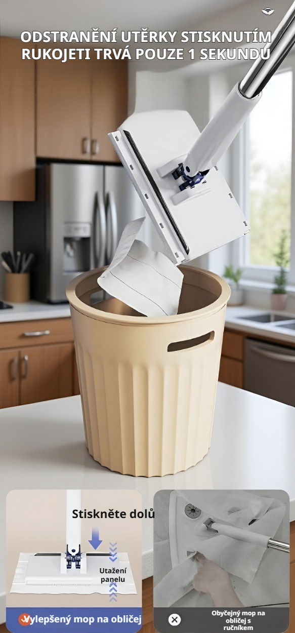 Rychlý úklid s plochým mopem