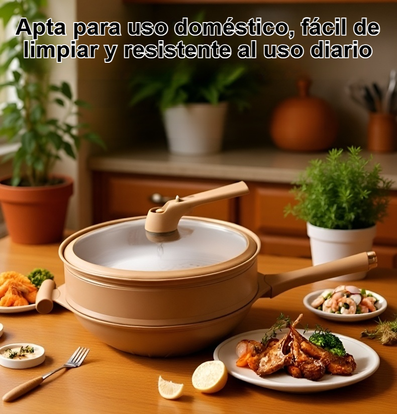 Olla de barro doméstica en cocina tradicional