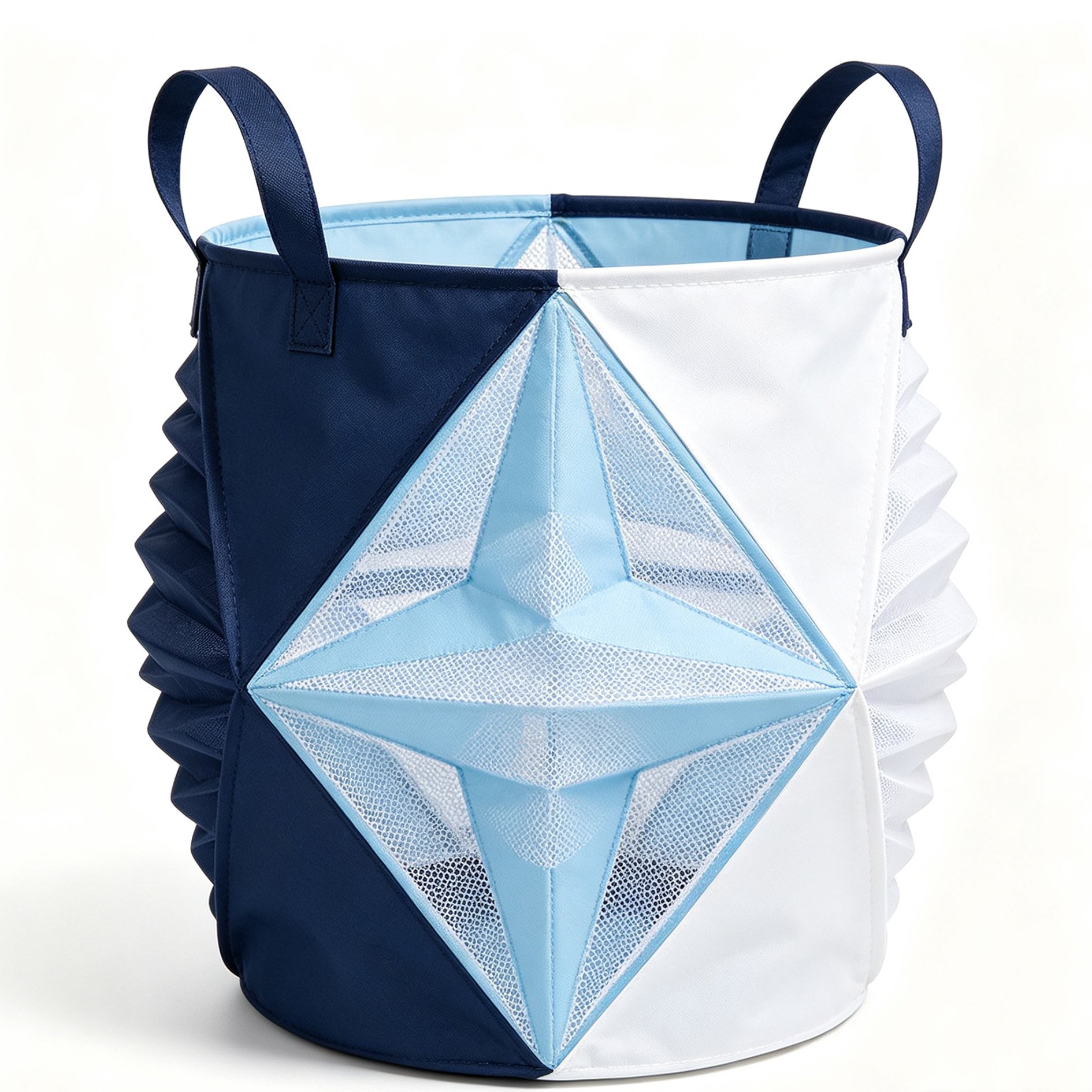 Spacious interior of Starry Fabric Laundry Storage Bucket