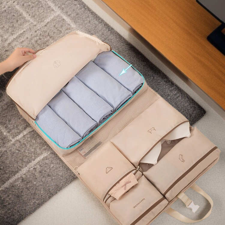 7-in-1 휴대용 대용량 접이식 보관 가방 여행용 벽걸이 보관 가방 수하물 가방