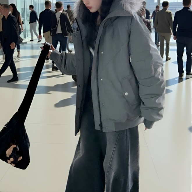 通勤にも最適なレディース中綿コート