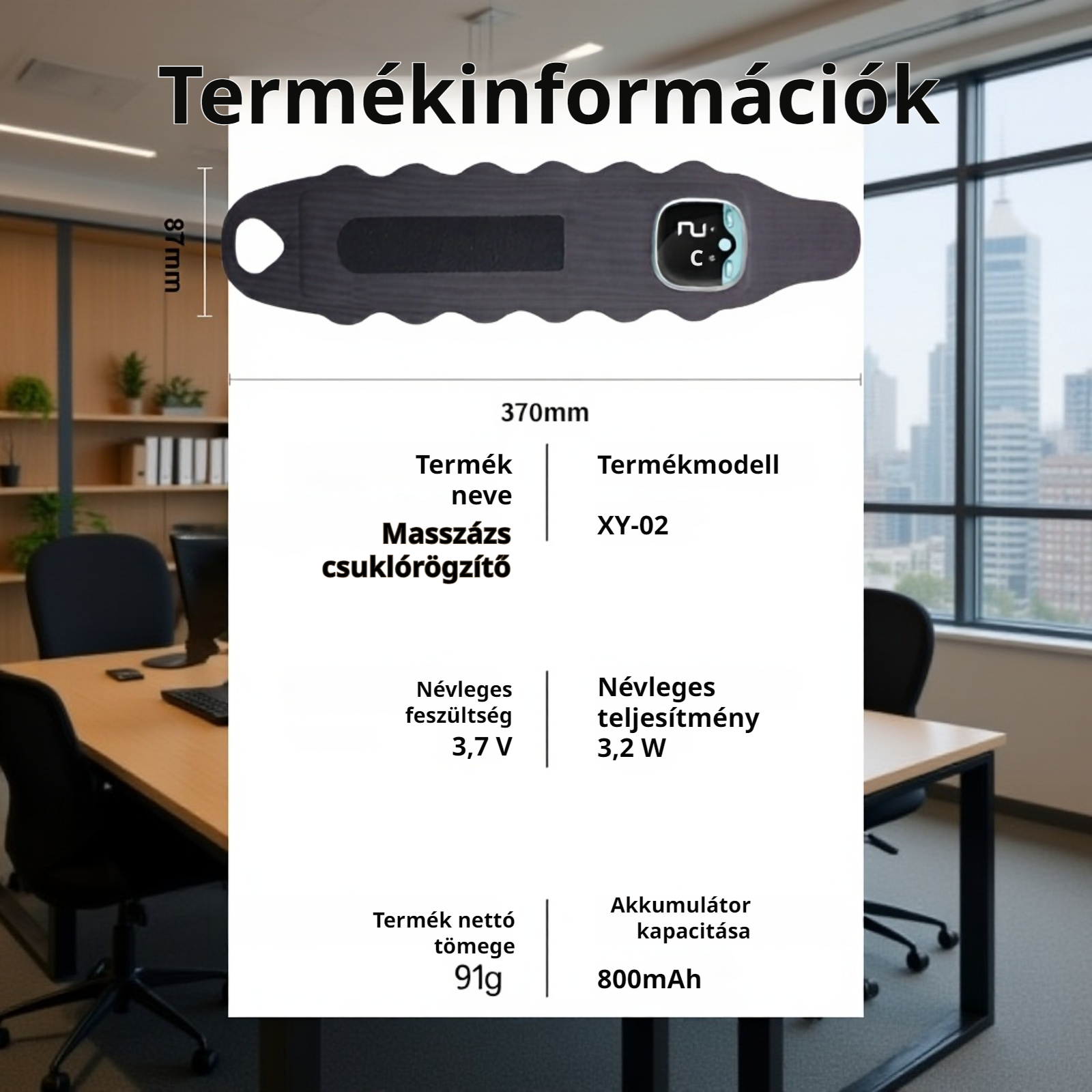 Elektromos csuklómelegítő és masszírozó, ínhüvelygyulladás elleni eszköz