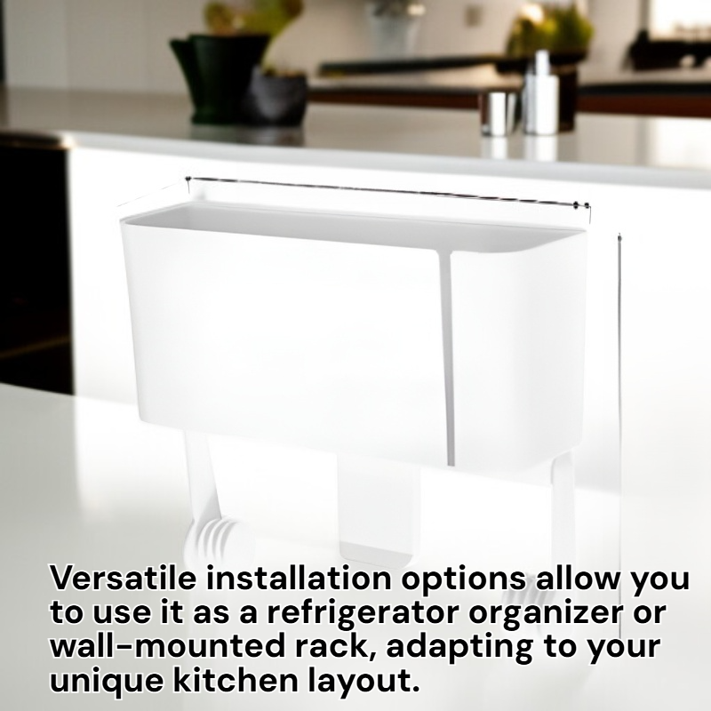 Wall-mounted Kitchen Refrigerator Organizer with Film