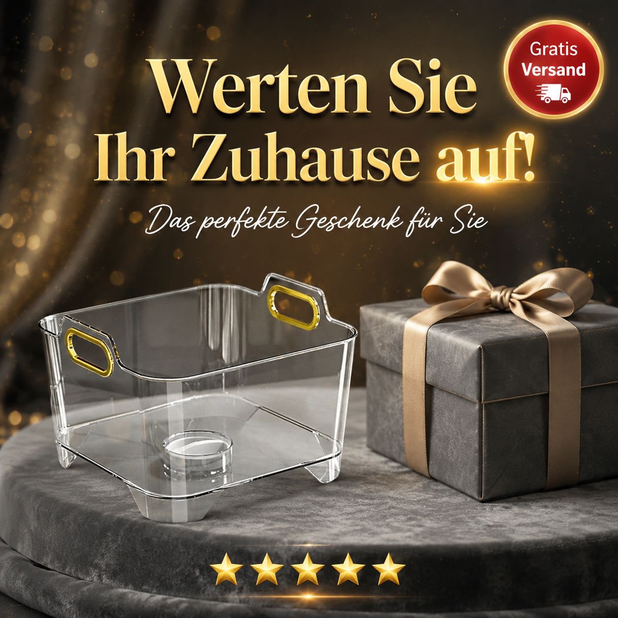 Multifunktionaler Obstkorb für das Wohnzimmer