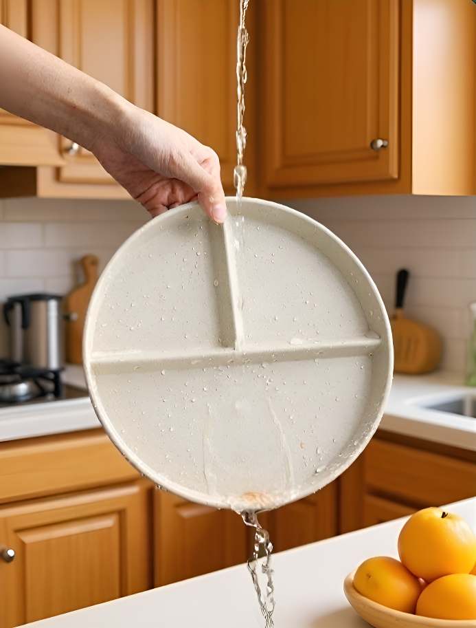 صواني طعام بلاستيكية سهلة التنظيف