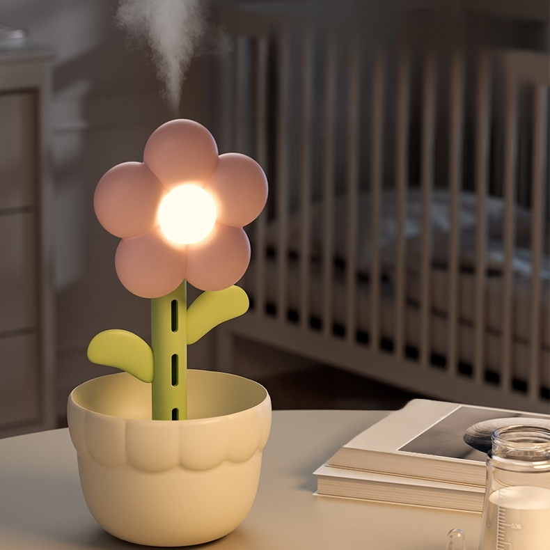 Flower ornament night light humidifier