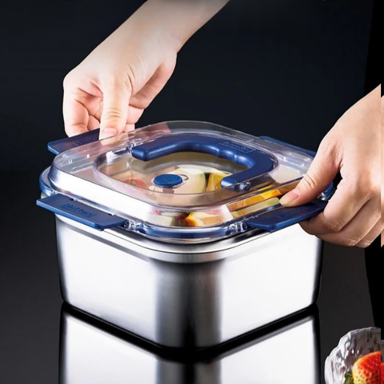 Caja de conservación de acero inoxidable