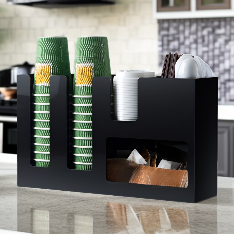 ที่วางแก้วกระดาษอเนกประสงค์ และกล่องจัดเก็บ สำหรับเคาน์เตอร์ร้านค้า