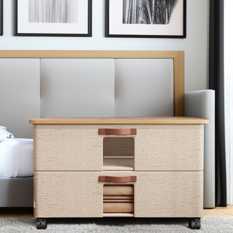 Caja organizadora de mantas y ropa