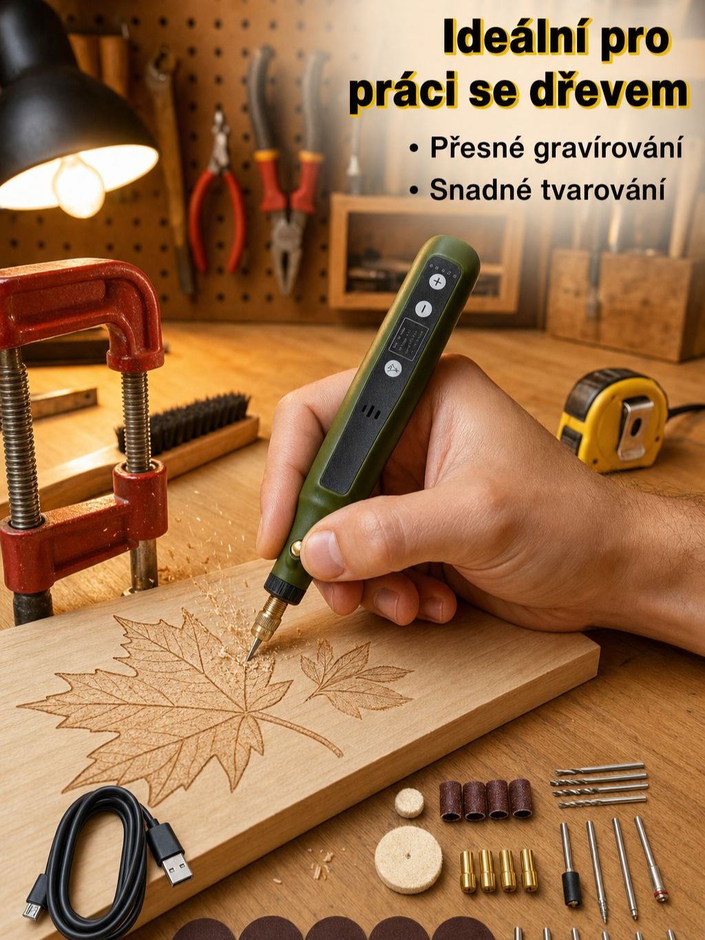 Speciální mini elektrická vrtačka a bruska pro gravírování a broušení