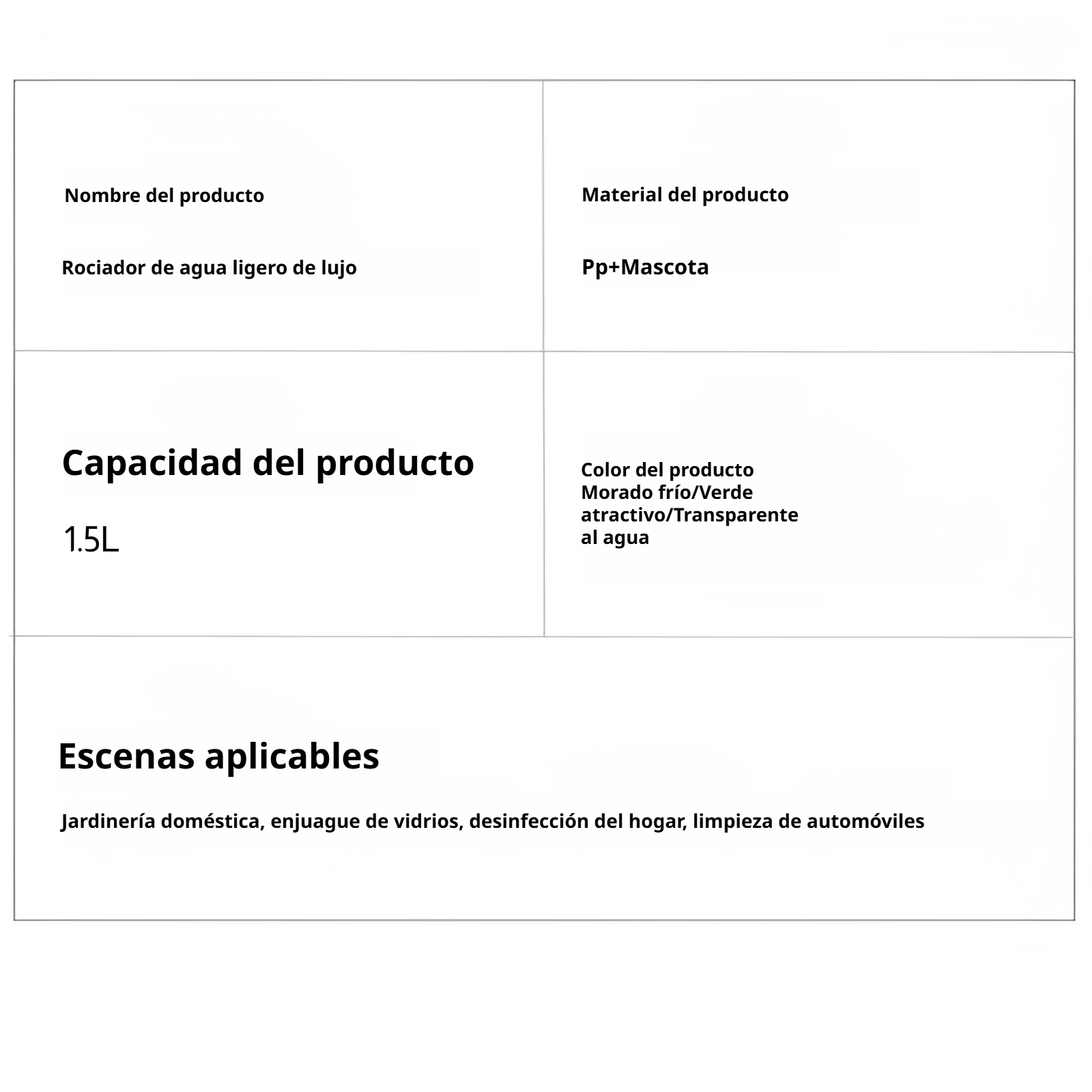Botella pulverizadora de aire a presión para plantas y limpieza