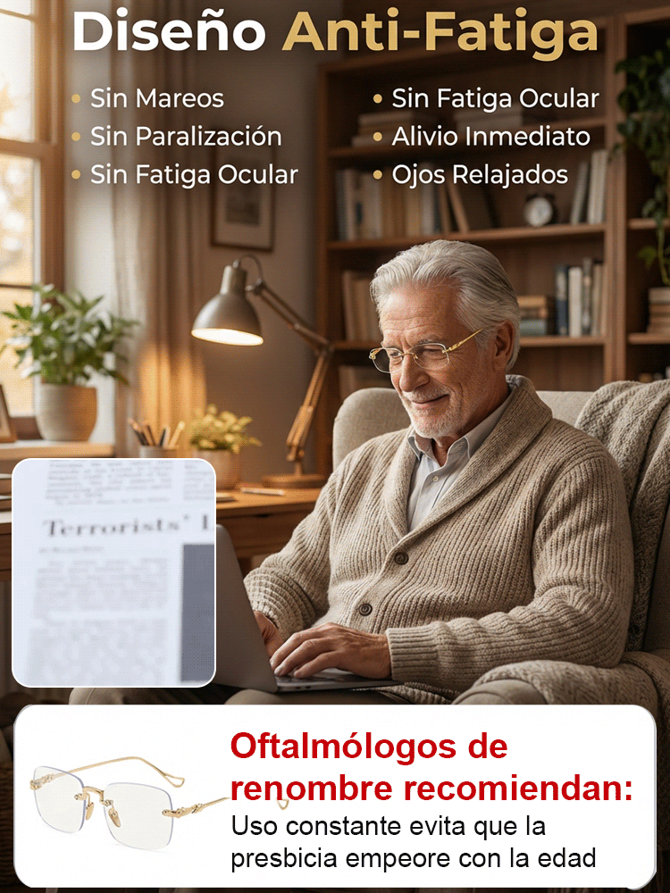 Gafas de presbicia HD con zoom inteligente, protección contra radiación y antifatiga.