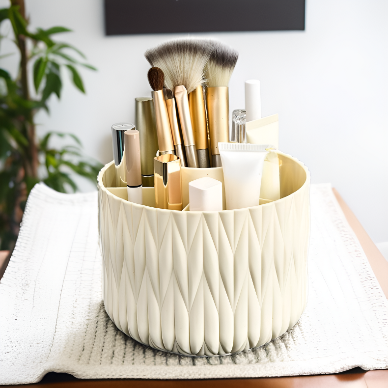 Multi-functional Large Rotating Makeup Brush Storage Barrel
