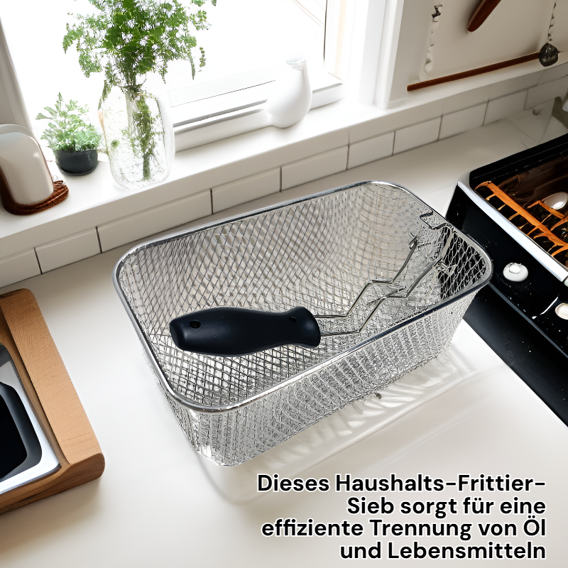 Haushalts-Frittier-Sieb, Ölfilter, Küchen-Fritteusenkorb