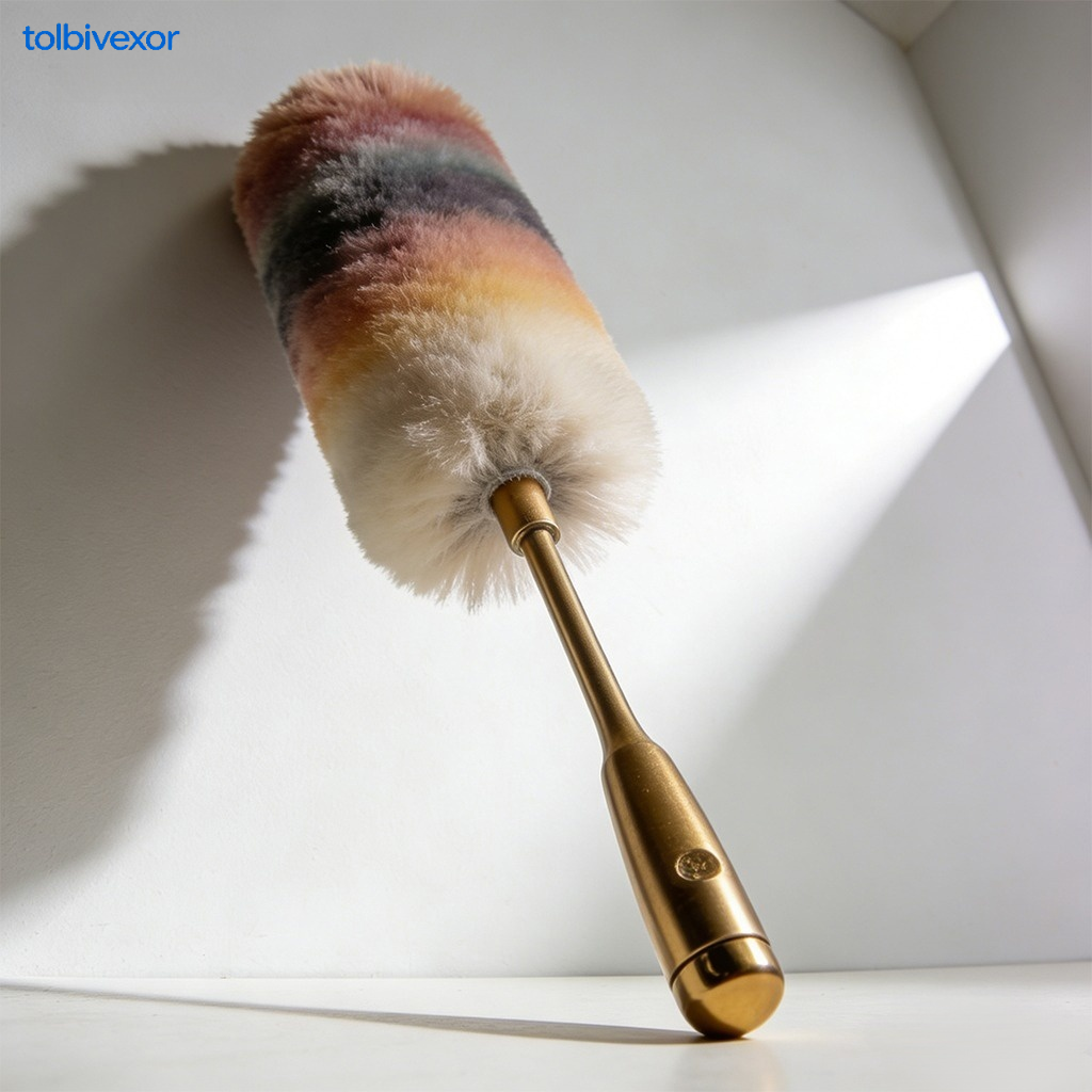 Compact desktop duster on office desk