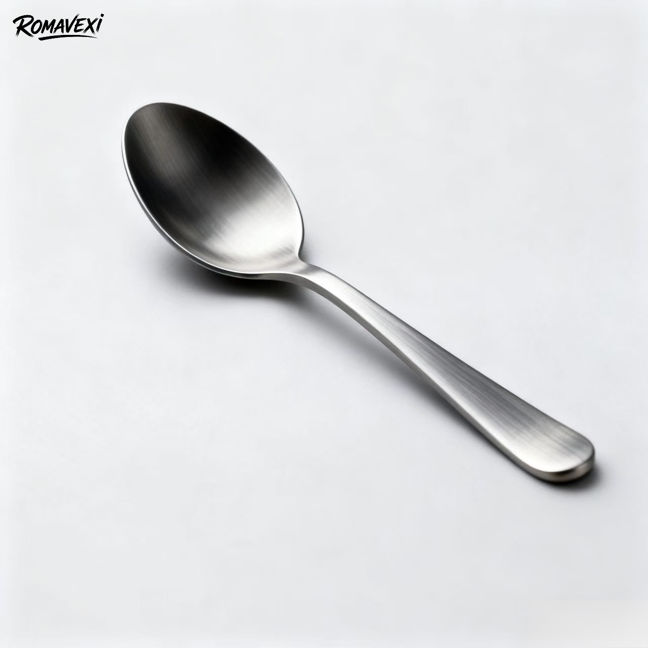 家庭用316ステンレス鋼スプーン、食品グレード、長柄丸スプーン（8本）