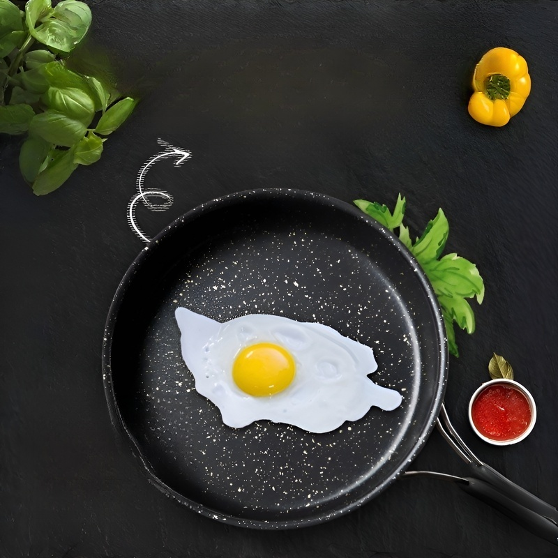 戶外露營大型摺疊不沾煎鍋麥飯石炒鍋