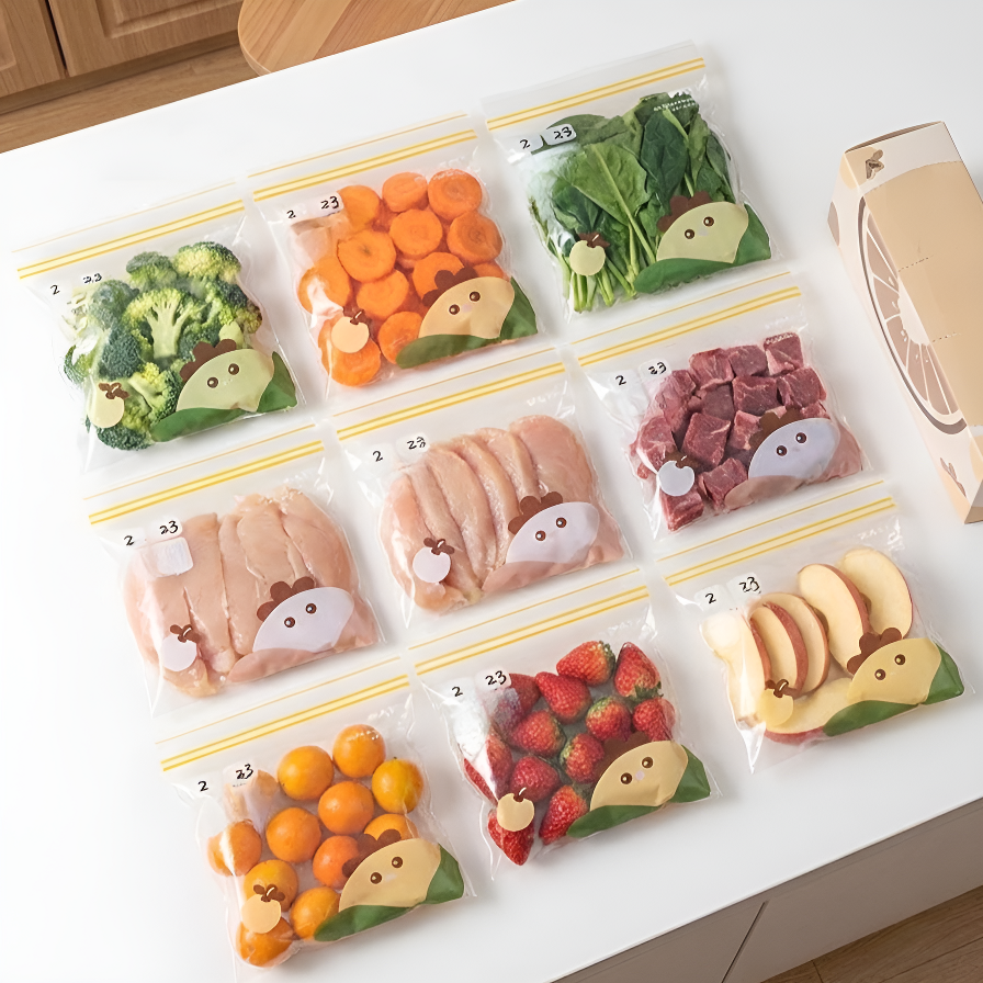 食品グレード密封袋 家庭用冷凍冷蔵保存袋