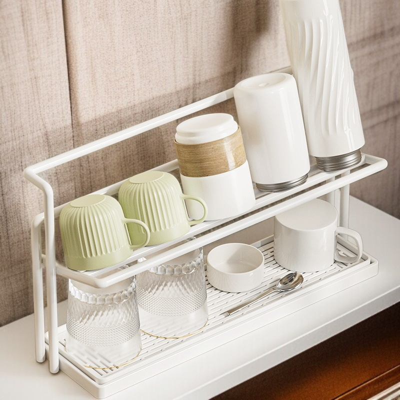 비주얼 열 방지 대나무 커버 이중 수납 컵 홀더 세라믹 세라믹 컵 두꺼운 수납 홀더 물빠짐 컵 홀더