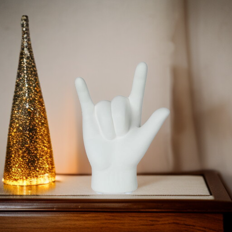 모던 세라믹 손바닥 오브제 반지 보관함 인테리어 소품