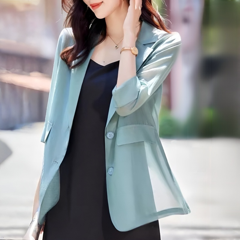 봄걷기 자외선 차단 코트 여성 얇은 자외선 차단 상의 봄여름 자외선 차단 크림 패션 무드 코트