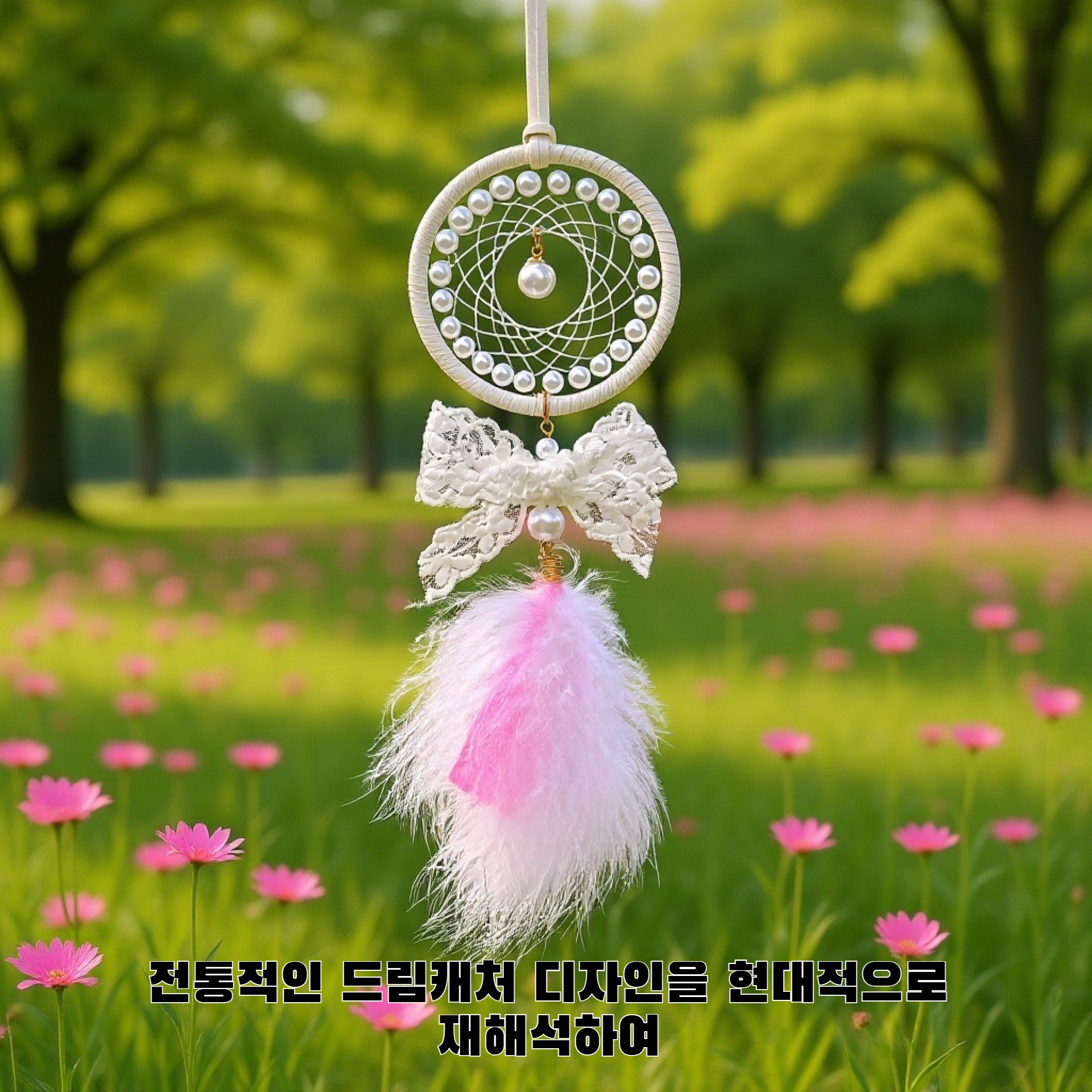 미니 드림캐처 자동차 펜던트