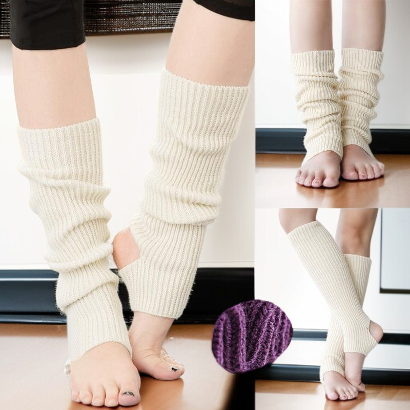 성인용 니트 보온 스타킹 요가 댄스 발레 레그워머