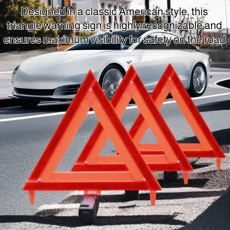 American style triangle warning sign