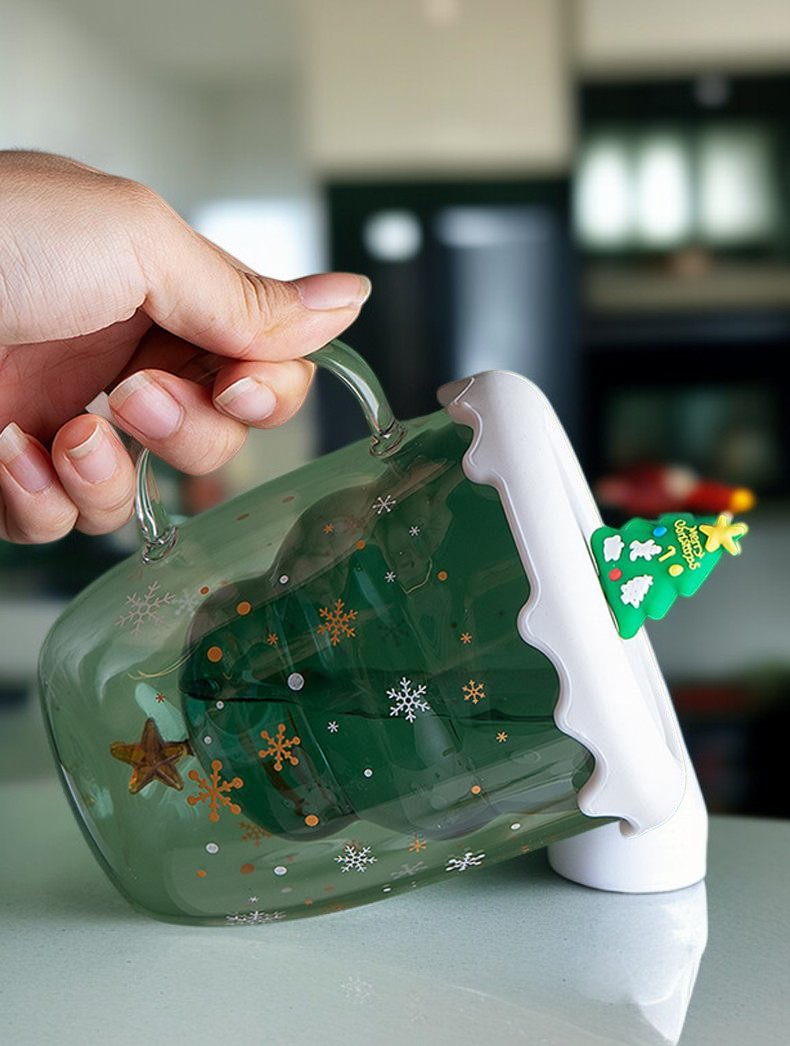 Geschenkidee: Weihnachtsbecher aus hitzebeständigem Glas