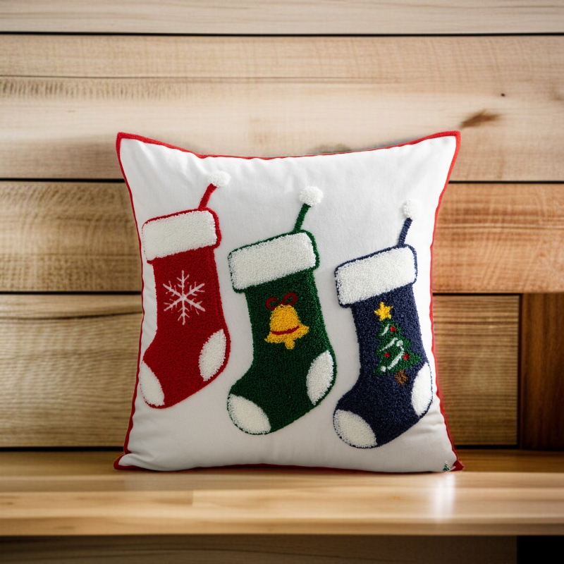 Funda de cojín de lujo para fiestas Decoración temática de Navidad