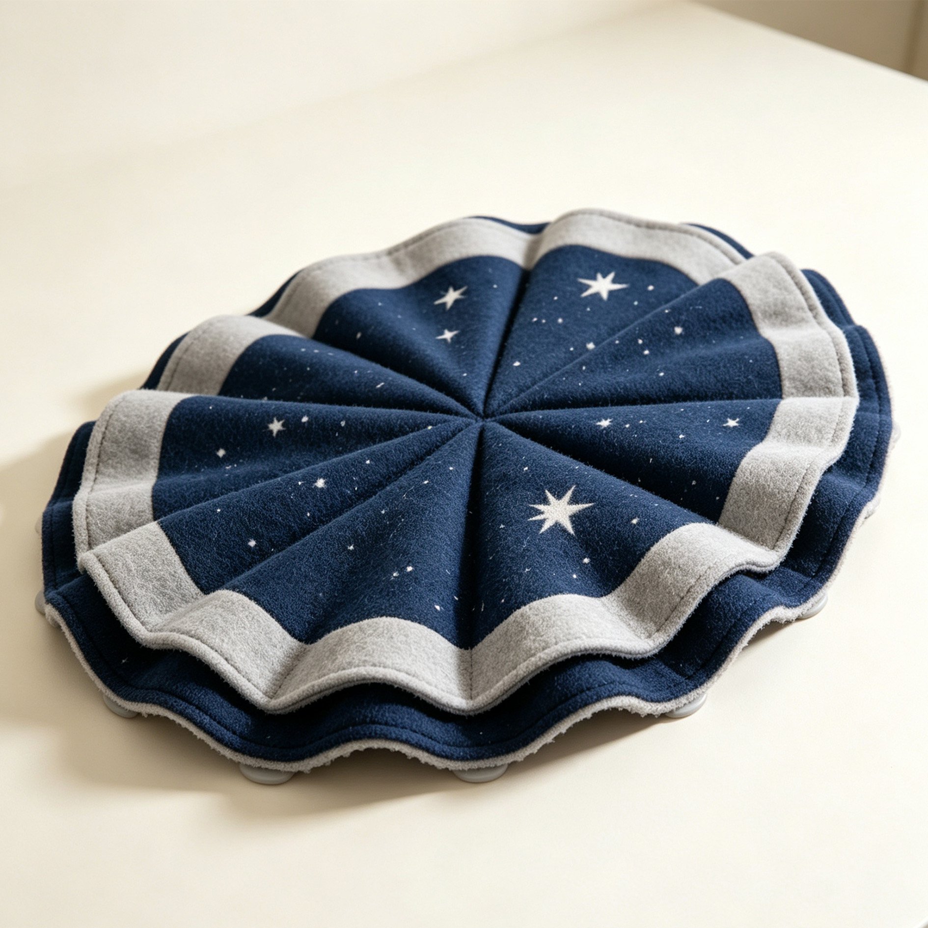 Star-shaped fan-shaped felt placemat