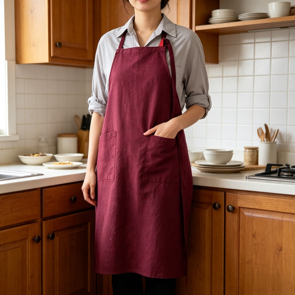 심플 린넨 면 가드닝 작업 앞치마