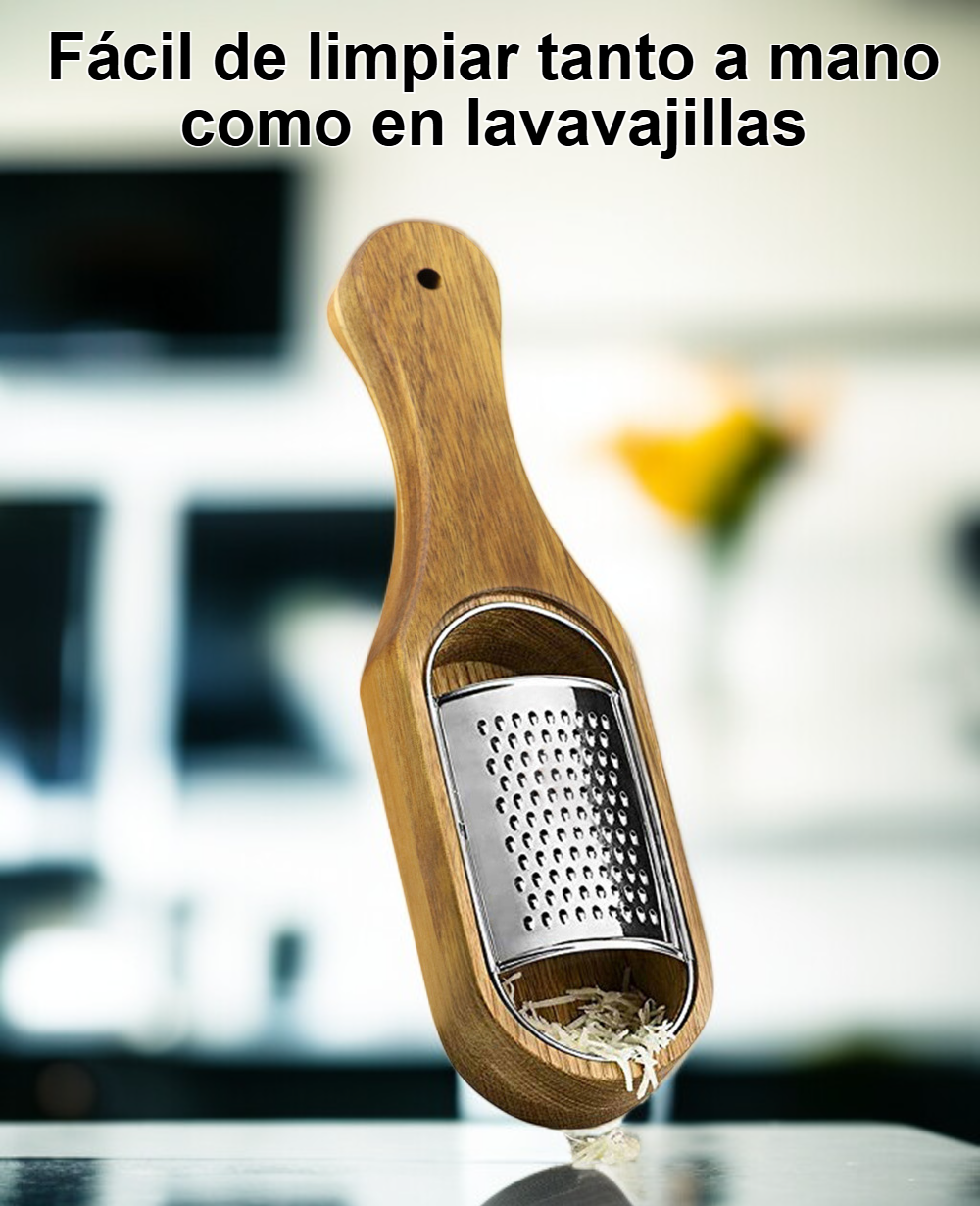 Rallador de queso de acero inoxidable resistente y duradero